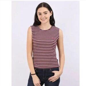 Banana Republic Women's Striped Button Back Sleeveless Size M